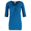 Diane Von Furstenberg V-neck Mini Dress In Blue Wool In Blue