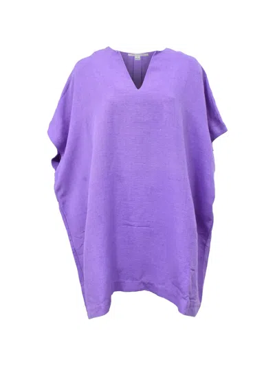 Pre-owned Diane Von Furstenberg V-neck Tunic In Purple