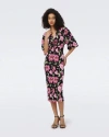 Diane Von Furstenberg Valerie Midi Dress In Hendrix Floral Pink