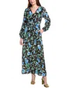 Diane Von Furstenberg Vandy Silk-blend Maxi Dress In Black