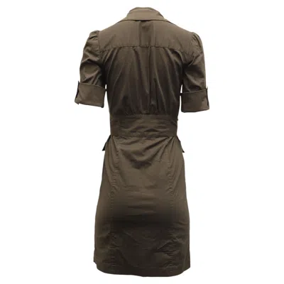 Pre-owned Diane Von Furstenberg Vastago Shirt Dress In Black Cotton