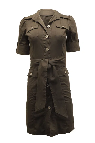 Diane Von Furstenberg Vastago Shirt Dress In Black Cotton