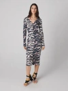 Diane Von Furstenberg Venice Long Cardigan Dress In Palace Tiger Printed