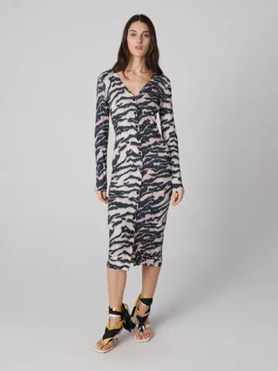 Diane Von Furstenberg Venice Long Cardigan Dress In Palace Tiger Printed