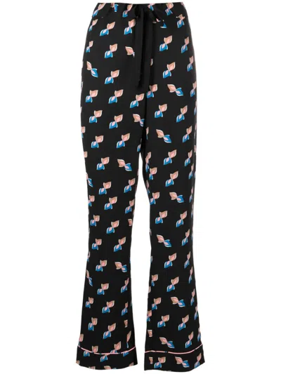 Diane Von Furstenberg Hose Mit Geometrischem Print In Black