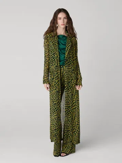 Diane Von Furstenberg Vesper Duster In Green