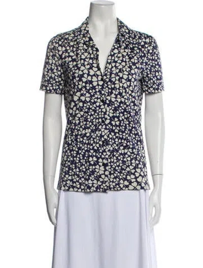 Pre-owned Diane Von Furstenberg Vintage 1970's Polo In Purple