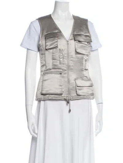 Pre-owned Diane Von Furstenberg Vintage 1990's Vest In Silver