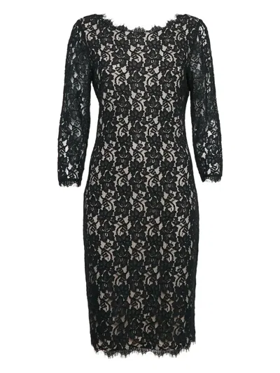 Pre-owned Diane Von Furstenberg Vintage 2024 Colleen Dress In Black