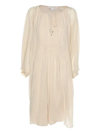 Pre-owned Diane Von Furstenberg Vintage 2024 Fleurette Dress In Neutral