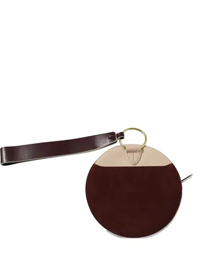 Pre-owned Diane Von Furstenberg Vintage Circle Wristlet In Brown