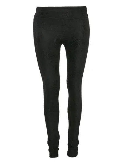 Pre-owned Diane Von Furstenberg Vintage Lace Leggings In Black