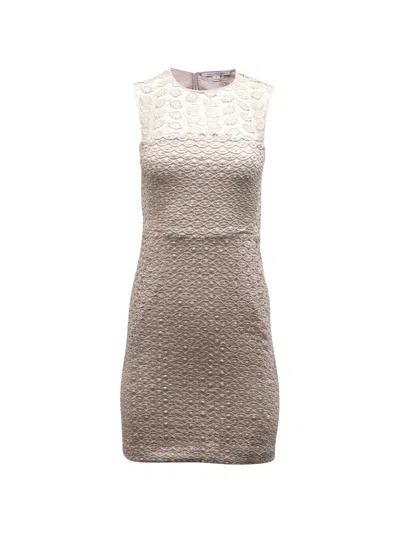 Pre-owned Diane Von Furstenberg Vintage Lace Mini Dress In Pink