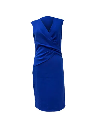 Pre-owned Diane Von Furstenberg Vintage Leora Wrap Dress In Blue