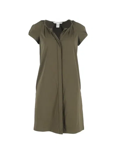 Pre-owned Diane Von Furstenberg Vintage Luisa Mini Dress In Green