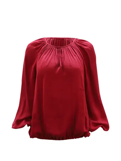 Pre-owned Diane Von Furstenberg Vintage Marnie Blouse In Red