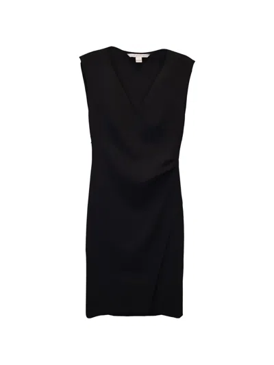 Pre-owned Diane Von Furstenberg Vintage Megan Mini Dress In Black