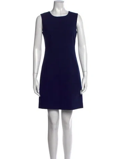 Pre-owned Diane Von Furstenberg Vintage Mini Dress In Blue