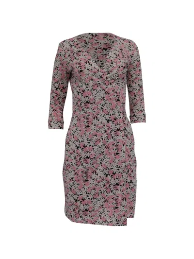 Pre-owned Diane Von Furstenberg Vintage New Julian Garden Daisy Wrap Dress In Pink