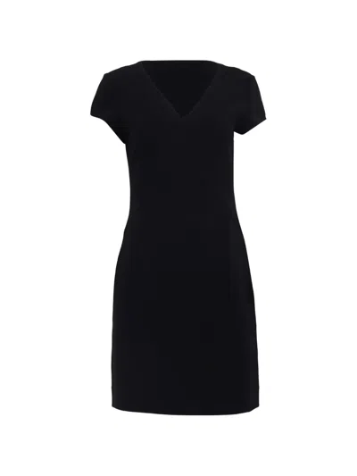 Pre-owned Diane Von Furstenberg Vintage Norma V-neck Dress In Black