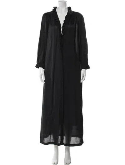 Pre-owned Diane Von Furstenberg Vintage Nylon Robe In Gray