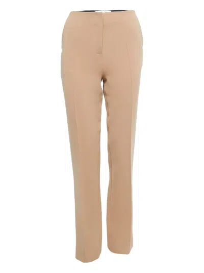 Pre-owned Diane Von Furstenberg Vintage Pressed-crease Trousers In Neutral