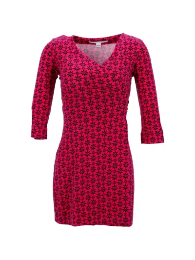 Pre-owned Diane Von Furstenberg Vintage Printed Wrap Mini Dress In Pink