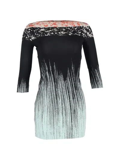 Pre-owned Diane Von Furstenberg Vintage Rockscape Printed Dress In Black