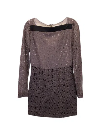 Pre-owned Diane Von Furstenberg Vintage Sarita Lace Mini Dress In Purple