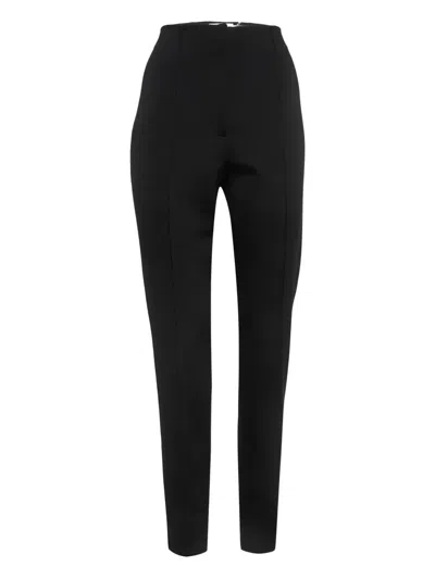 Pre-owned Diane Von Furstenberg Vintage Seam-detail Trousers In Black