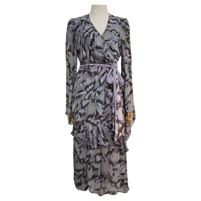 Pre-owned Diane Von Furstenberg Vintage Size 8 Dress Circa 1990s New With Tags In Gray