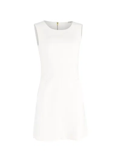 Pre-owned Diane Von Furstenberg Vintage Sleeveless Dress In White