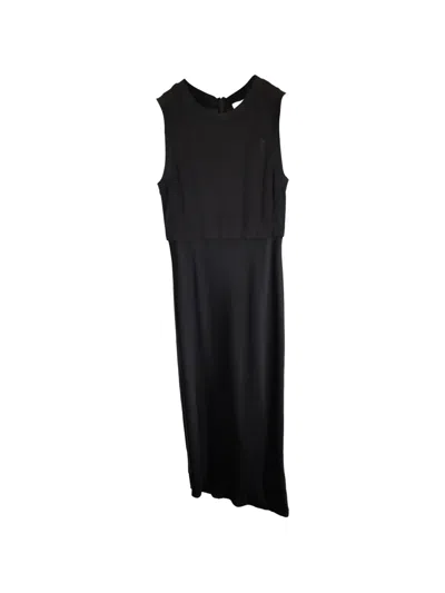 Pre-owned Diane Von Furstenberg Vintage Sleeveless Maxi Dress In Black