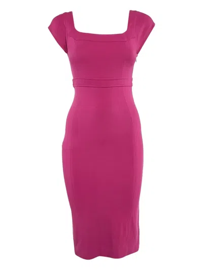 Pre-owned Diane Von Furstenberg Vintage Square-neck Dress In Pink