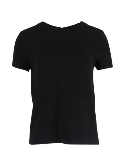 Pre-owned Diane Von Furstenberg Vintage Zipped Short-sleeve T-shirt In Black