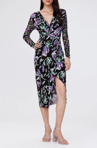 Diane Von Furstenberg Vivianne Floral Jersey Midi Dress In Tulip Fields