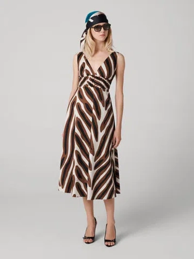 Diane Von Furstenberg Vivienne Dress In Brown