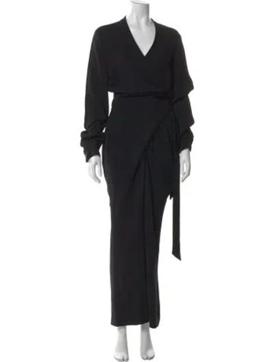 Pre-owned Diane Von Furstenberg V-neck Jumpsuit In Multi