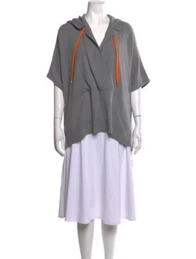 Pre-owned Diane Von Furstenberg V-neck Sweater In Grey