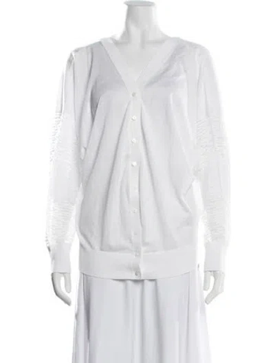 Pre-owned Diane Von Furstenberg V-neck Sweater In Neutrals