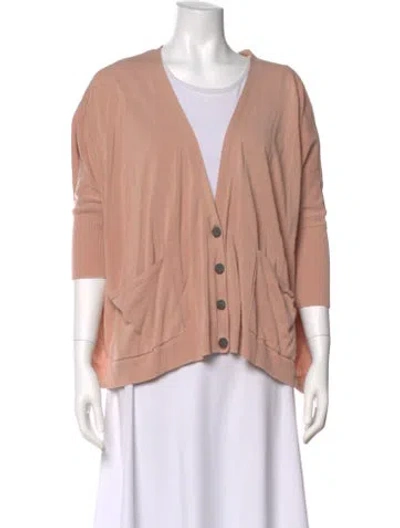 Pre-owned Diane Von Furstenberg V-neck Sweater In Pink
