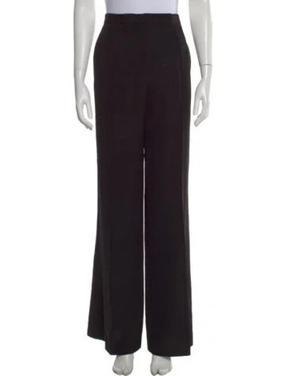 Pre-owned Diane Von Furstenberg Wide Leg Pants In Black