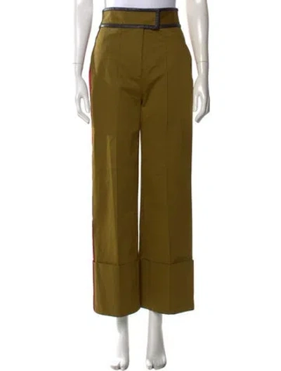Pre-owned Diane Von Furstenberg Wide Leg Pants In Green