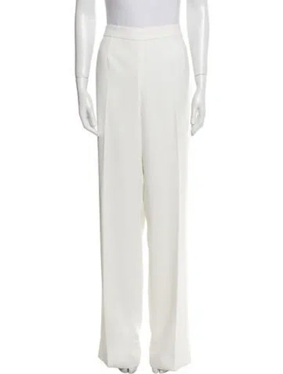 Pre-owned Diane Von Furstenberg Wide Leg Pants In White