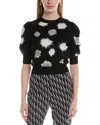 Diane Von Furstenberg Willa Wool-blend Sweater In Black