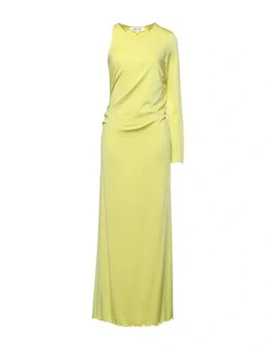 Diane Von Furstenberg Woman Maxi Dress Yellow Size Xs Polyester, Elastane