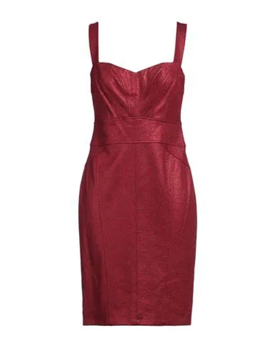 Diane Von Furstenberg Woman Midi Dress Brick Size 10 Viscose, Wool, Polyester, Polyamide In Red