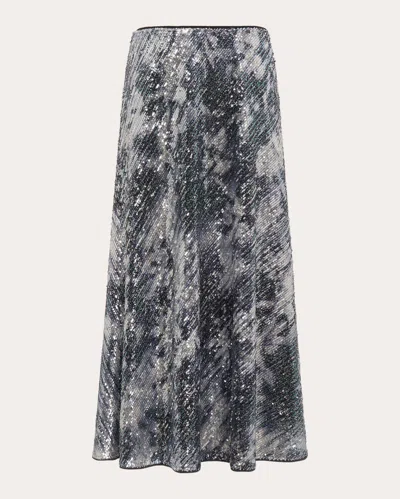 Diane Von Furstenberg Women's Araminta Sequin-embellished Midi Skirt In Silver