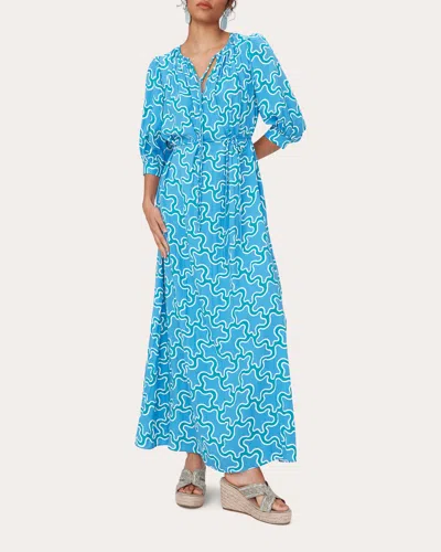 Diane Von Furstenberg Women's Drogo Maxi Dress In Blue