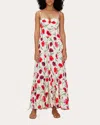 Diane Von Furstenberg Etta Floral-print Woven Maxi Dress In Dianthus Large Red
